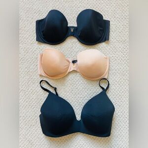 Black & Nude Strapless and T-Shirt Bra Set – Victoria’s Secret Nude Multi-Way